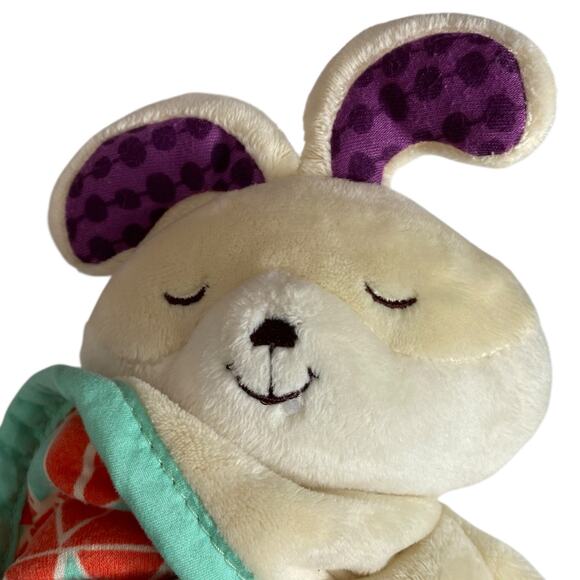 B. toys Baby Bunny Lovey Beige Rabbit Plush Security Blanket Crinkle Leaf Unisex - Picture 8 of 15